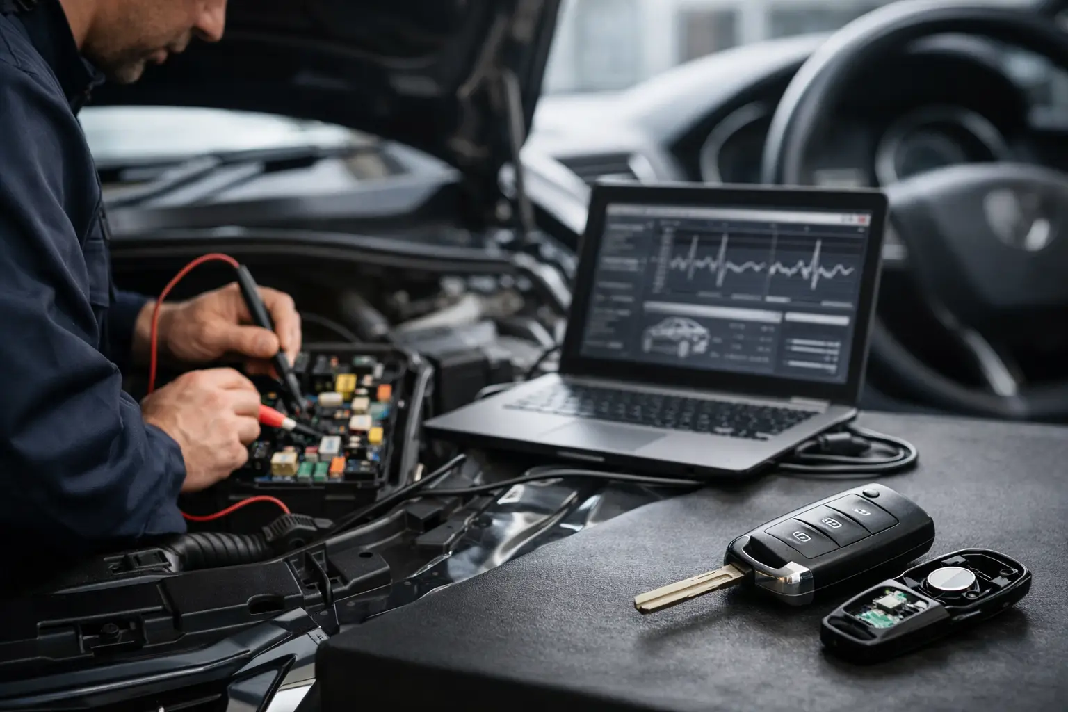 Autoelektroonika remont ja võtmeprobleemid