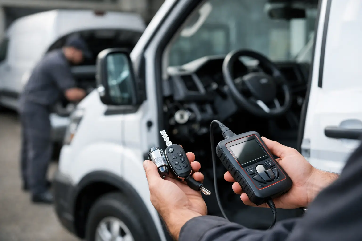 Tööauto võtmerikke lahendamine ilma seisakuta